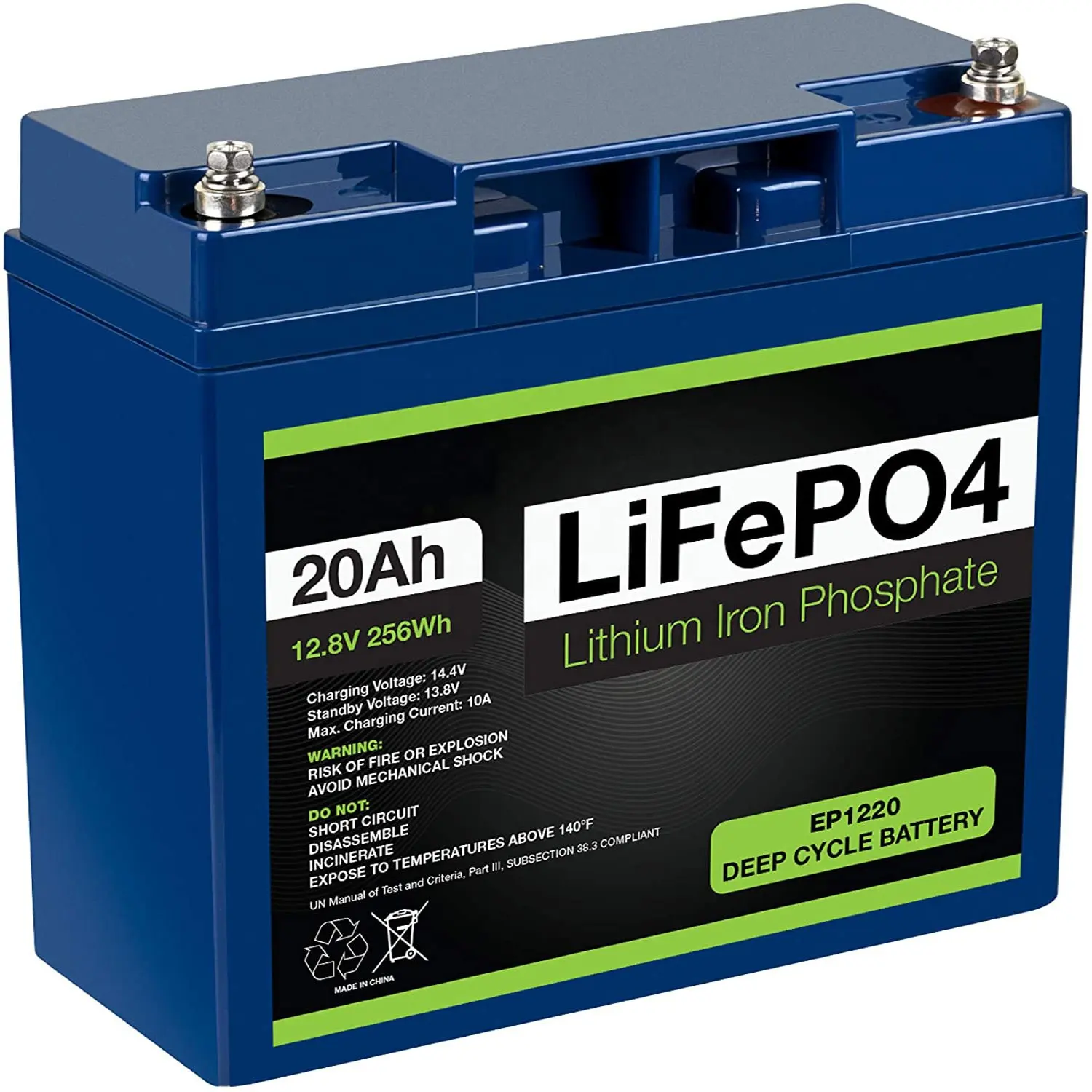 12V 20Ah 30Ah Lithium ion 12.8V LiFePO4 Rechargeable Battery 4000 Life Cycles Built-in BMS for RV Solar Marine Overland Off-Grid