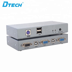 DTECH vente chaude 10 port d'entrée <span class=keywords><strong>1</strong></span> sortie USB alimenté par câble ethernet télécommande <span class=keywords><strong>VGA</strong></span> 10 ports commutateur kvm - Product Image 2