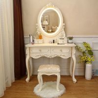 Nouvelle coiffeuse moderne 2026 au design populaire avec tiroirs à fermeture amortie et miroir réglable pour la chambre à coucher et le maquillage