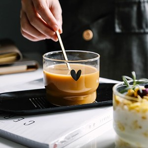 Carino tazza di vetro isolante con faccia sorridente semplice colazione a microonde riscaldamento caffè/tazza di latte resistente al calore bicchieri - Product Image 4
