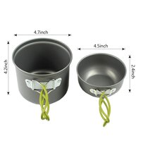 Terrier — bol Portable en alliage d'aluminium pour camping et randonnée, ustensile de cuisine, produits pour pique-nique, plein air, randonnée
