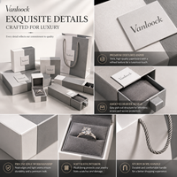 Ensemble d'emballages de luxe personnalisés pour bijoux avec sac cadeau, boîtes rigides en papier, boîte à bague, boîte à collier, boîte à tiroir, logo personnalisé OEM ODM