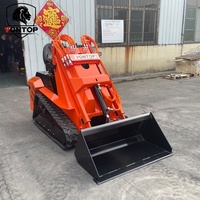 Mini-chargeuse sur chenilles conforme aux normes CE EPA, moteur diesel Kubota, pompe hydraulique, chargeur frontal, équipement de terrassement