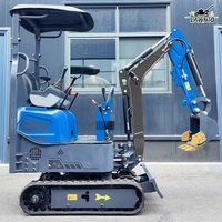 Mini-excavatrice LAWNIO avec châssis télescopique en option, design compact pour travaux de construction en intérieur, livraison gratuite