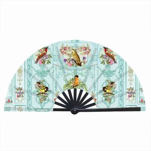 Abanico de Bambú Oxford Satinado de 13 Pulgadas con Impresión de Logotipo Personalizado, Abanico Clásico Portátil para Fiestas de Año Nuevo, Abanico Grande de 33 cm con Impresión - Product Image 6