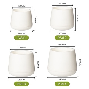 Pot de <span class=keywords><strong>Fleur</strong></span> en Plastique Double Couche pour Plante Artificielle Épais, avec Plateau, <span class=keywords><strong>Grand</strong></span> Jardinier d'Intérieur pour Bureau et Pépinière - Product Image 6