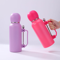 Termo de Acero Inoxidable Aislado al Vacío de 1.3L 1300ml para Mate Paraguayo con Bombilla y Pajita, Juego de Termos con Logotipo Personalizado