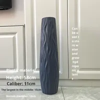 Grand vase sur pied, style européen minimaliste, plastique blanc et noir, arrangement de fleurs séchées pour la maison, salon