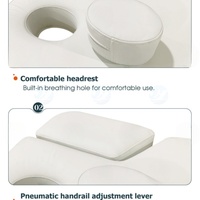 Ensemble de mobilier de salon : Lit de beauté électrique, table de massage et de soin du visage avec LED, lit de luxe moderne pour cils, idéal pour les traitements esthétiques