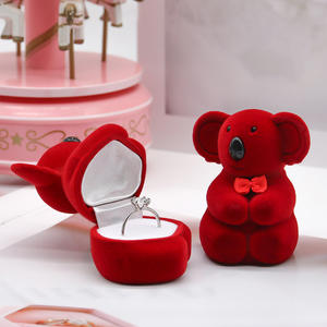 Individuell gestaltete Tiermotiv-Schmuckverpackung aus Kunststoff und Samt mit Scharnierverschluss für Kindergeschenke und Ringe - Product Image 1