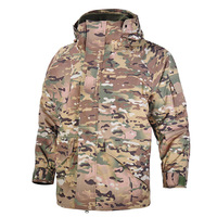 Veste tactique softshell G8 pour homme, imperméable, chaude, à capuche, coupe-vent, en polaire, camouflage, pour la chasse