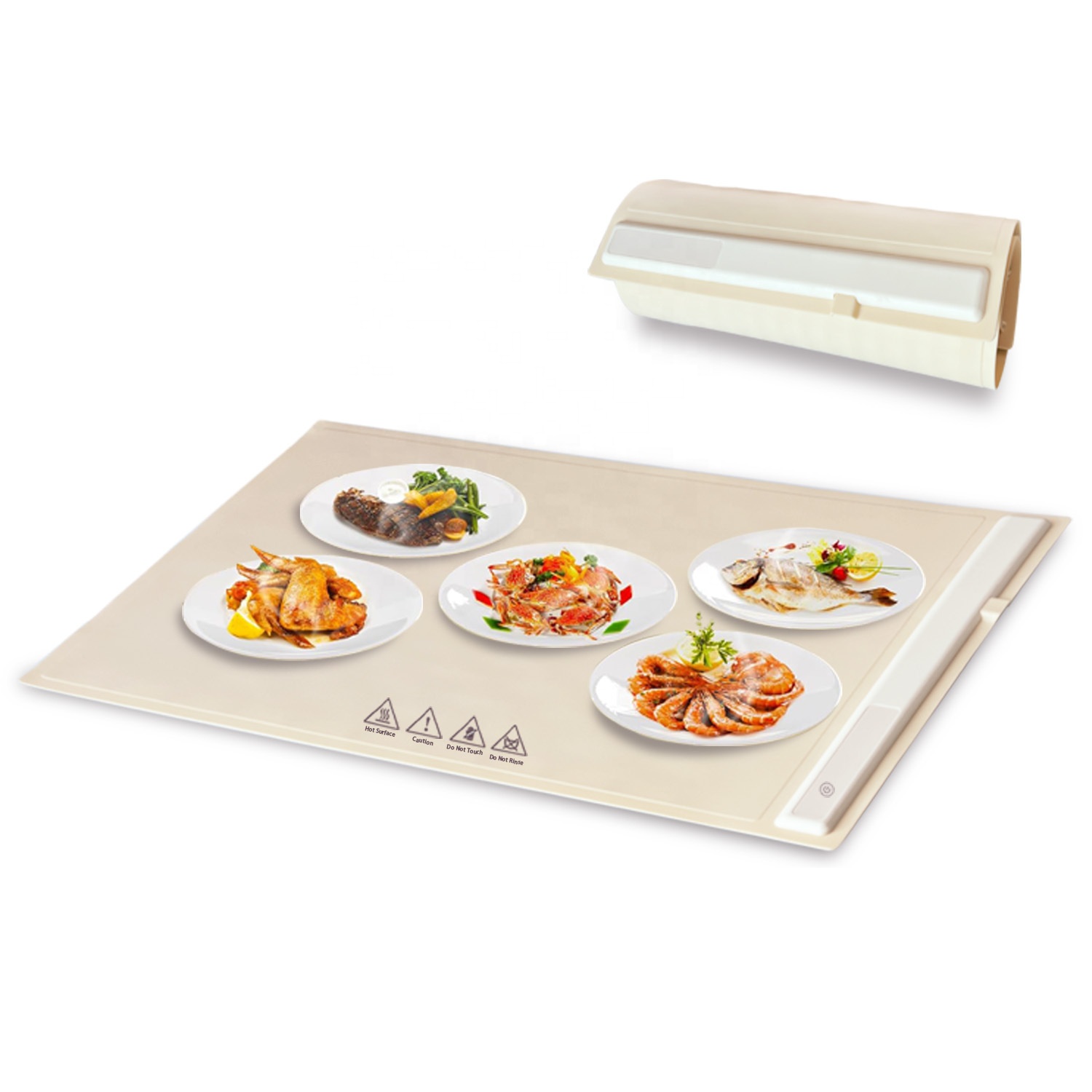 Food Warming Mat Electric Warming Tray With Temp & Timer Adjustable Food Warming Pads For Buffet Large, Countertop Food Warmer Mat