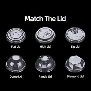 Gobelets en <span class=keywords><strong>plastique</strong></span> colorés à fond rond personnalisés de 340 ml, 400 ml, 440 ml, 700 ml, calibre 90, jetables, pour bubble tea, gobelets à boisson Boba pour les fêtes - Product Image 2