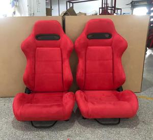 Sedili da Corsa Universali RECARO SR3 in Pelle Scamosciata Blu con Binari a Doppio Blocco per Auto - Product Image 5