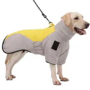 Vêtements pour chiens rembourrés réfléchissants épais coton pour animaux de compagnie coupe-vent chaud manteaux pour chiens hiver hunde kleidung luxus de mascotas ropa perro