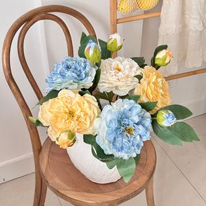 Arreglo de Flores de Peonía Artificiales, Flores de Seda de Alta Simulación, Decoración para Bodas y Hogar, Duraderas - Product Image 2