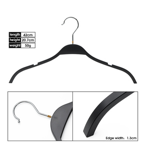 High Quality Space Saving <strong>Plastic</strong> Coat Hanger Men Women Suits Hanger Rod Pants Black Hanger Wide Shoulder - Product Image 6