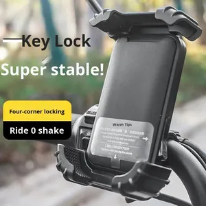 Supporto per <span class=keywords><strong>Telefono</strong></span> da Moto, Navigazione, Scooter Elettrico, Bici, <span class=keywords><strong>Auto</strong></span>, Supporto Antiurto per Manubrio, <span class=keywords><strong>Porta</strong></span> Cellulare per Viaggi - Product Image 5