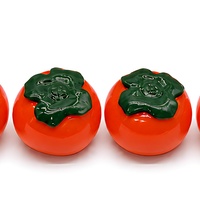 Jouet anti-stress en plastique rouge en forme de kaki - Non comestible, nouveauté pour soulager le stress, convient à tous les âges