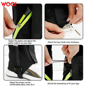Guêtres imperméables Woqi pour la randonnée, l'alpinisme, la protection contre la neige, protection des jambes, néoprène, tissu Oxford, adulte - Product Image 5