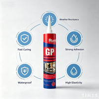 Échantillon Gratuit - Mastic de Jointement Étanche et Résistant aux Intempéries pour la Construction - Silicone Acétique Transparent GP - Mastic Silicone Structurel RUNTAI