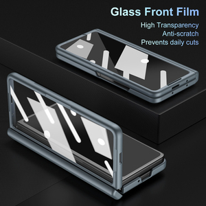 เคส CHAOYIDIAN สำหรับ Samsung Galaxy <span class=keywords><strong>Z</strong></span> Fold 7  วัสดุหนัง ป้องกันบานพับ พร้อมขาตั้ง+ฟิล์มกันรอยหน้าจอ ปากกาสไตลัส เคสแบบพับได้ - Product Image 4