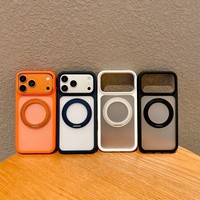 2026 Slim 360 °   Étui de téléphone rotatif et pliable en métal avec support magnétique antidérapant et respectueux de la peau pour iPhone 17
