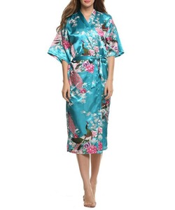 2019 Sexy personalizada <span class=keywords><strong>de</strong></span> diseño impreso durante mucho tiempo, las mujeres camisón <span class=keywords><strong>de</strong></span> <span class=keywords><strong>seda</strong></span> <span class=keywords><strong>de</strong></span> dama <span class=keywords><strong>de</strong></span> - Product Image 1