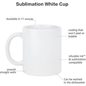 Vente en gros de tasses à café en céramique blanches en porcelaine de 11 oz, personnalisées avec logo, écologiques, modernes, pour la sublimation, blanches, pour Noël - Product Image 3