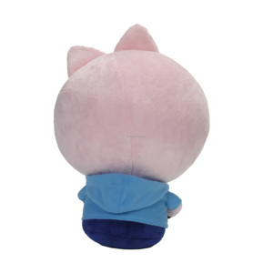 ตุ๊กตาหมูสีชมพูยัดไส้ใยฝ้าย PP ปักลายสีชมพู ตุ๊กตาหมูน้อยสีชมพูสวมเสื้อฮู้ด รับผลิตแบบ OEM ODM - Product Image 4