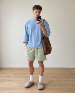 Shorts en coton imprimé pour hommes, coupe ample, décontractés, pour l'été, pour dormir, OEM ODM, faible MOQ - Product Image 2