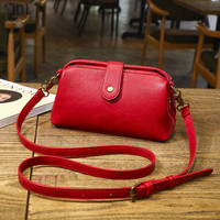 Sac à main vintage en cuir PU huilé pour femme, style rétro, sac bandoulière avec sangle réglable