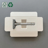 Insert d'emballage intérieur personnalisé en pulpe de papier biodégradable pour rasoirs, boîtes de rasoirs électriques et produits de soins personnels