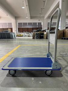 150kg容量折りたたみカートワゴンスチールプラットフォームハンドトラックドリートレーラーショッピング用収納ツール輸送用トロリーカート - Product Image 2