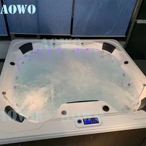 AOWO 8026 outdoor soa 6 7 person hot tub exterior spa pool colorful bubble bath yakuzi massage bath outdoor