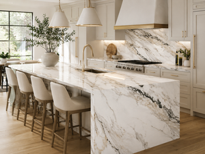 UNION STONE Calacatta Noir Aura, quartz imprimé artificiel, grande dalle, design moderne écologique, comptoirs de cuisine, murs et sols - Product Image 4