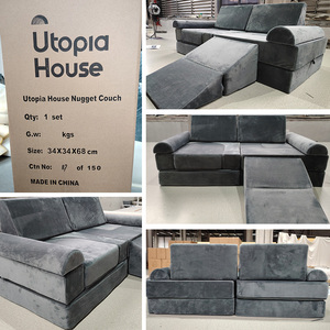 Sofá Modular de <span class=keywords><strong>Espuma</strong></span> Viscoelástica Convertible en Cojín de Piso para Niños, Certificado por OEKO-TEX, 11 Piezas, para Niños y Niñas - Product Image 5
