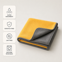 Serviette de lavage auto en microfibre suède corail 500 GSM 30x40cm double face absorbante sans rayures sans peluches séchage rapide logo personnalisé