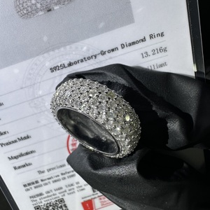 Bague éternelle en argent sterling 925 sertie de diamants de laboratoire pour homme, style hip-hop - Product Image 4