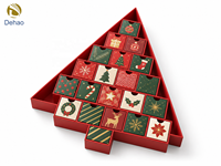 Boîte de calendrier de l'avent de Noël de luxe personnalisée, 24 jours de compte à rebours, emballage cadeau, directement de l'usine