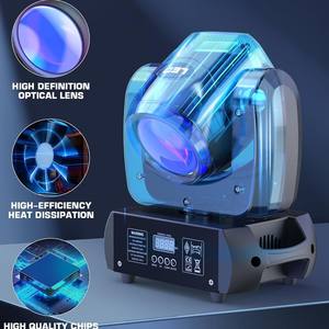 Mini projecteur à tête mobile LED 100W, éclairage de scène portable, activé par le son, pour les fêtes, les événements, la location, les bars, les clubs, les spectacles en direct - Product Image 6