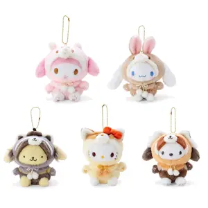 Factory New Plush Pendant Mini My Melody Kuromi Animals Plush Accessories Toy Suer Soft Cartoon Girl Heart Doll Gifts Home Decor