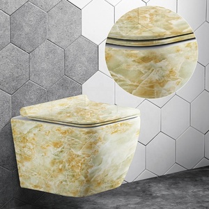 Soft closing seat cover sanitary ware toilet tankless ceramic wall hung rimless toilets bathroom - Product Image 2