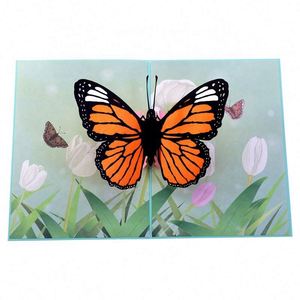 Carte de vœux papillon 3D en papier découpé au laser - Product Image 2