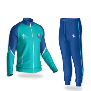 Custom Wholesale Full Zipper Football Tracksuit Soccer Sports Wear Jogging Suit