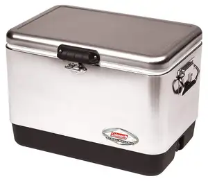 Enfriadores marinos de acero inoxidable, caja de hielo grande de metal, 54L