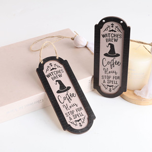 Décorations Suspendues en Bois pour Halloween en Gros : Panneau « BOO », <span class=keywords><strong>Citrouille</strong></span>, Crâne et Os Croisés pour Porte d'Entrée, Mur et Décoration de Ferme - Product Image 2
