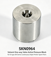 SKN0964 Vanne unidirectionnelle à solvant, bloc de pression actif pour imprimante à jet d'encre continue série AX de type D, pièces de rechange