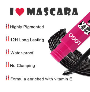 Máscara de Pestañas Personalizada con Logotipo, de Larga Duración, Resistente al Agua, con Volumen Extra, Color Natural de Lujo, Vegana, con Fibras Sky High - Product Image 4
