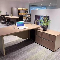Ensemble de chaises de bureau moderne de gestionnaire de luxe meubles ergonomiques de qualité commerciale bureau en forme de L